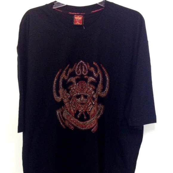 😀 3 for $20 NWT PG Jeans Mayan Skull Cross Tee - Picture 1 of 4